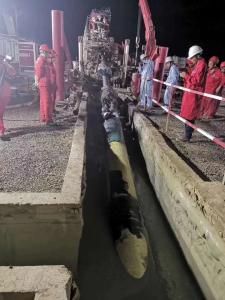 石油管道施工現場